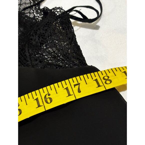 Wishlist Flow Camisole Top Sz L Black Lace V Neck Capsule Minimalist babydoll - Picture 5 of 8